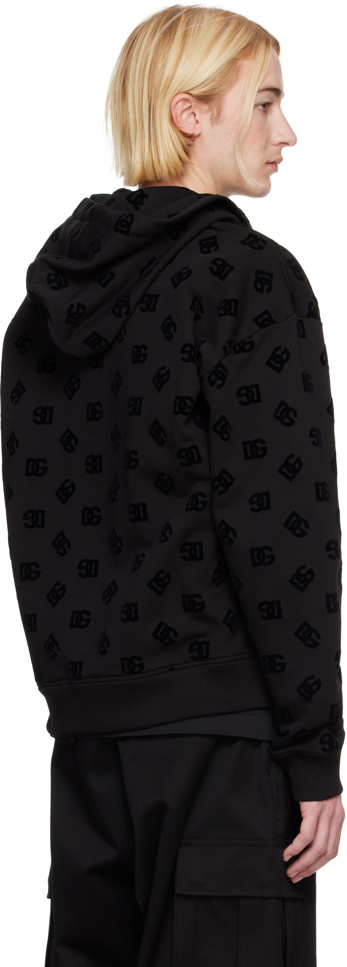 Dolce&Gabbana Black Zip-Up Hoodie
