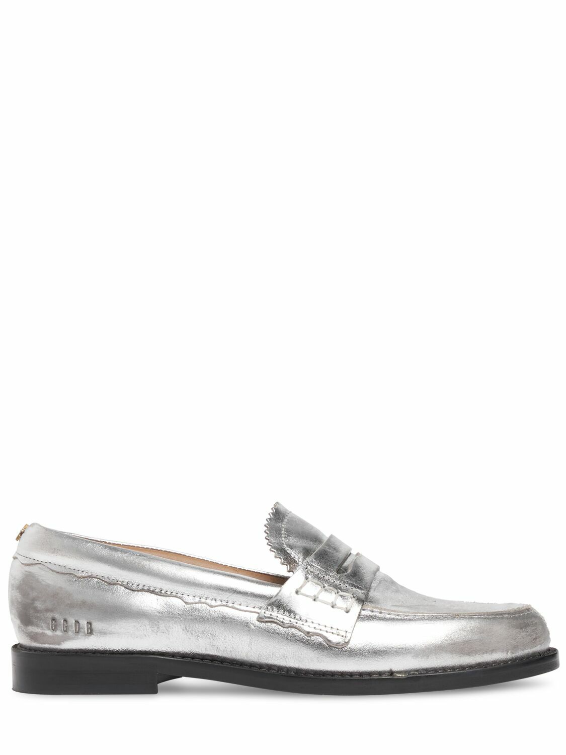 GOLDEN GOOSE - 20mm Jerry Metallic Leather Loafers Golden Goose Deluxe ...