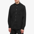 Norse Projects Men's Anton Brushed Flannel Button Down Shirt in Black