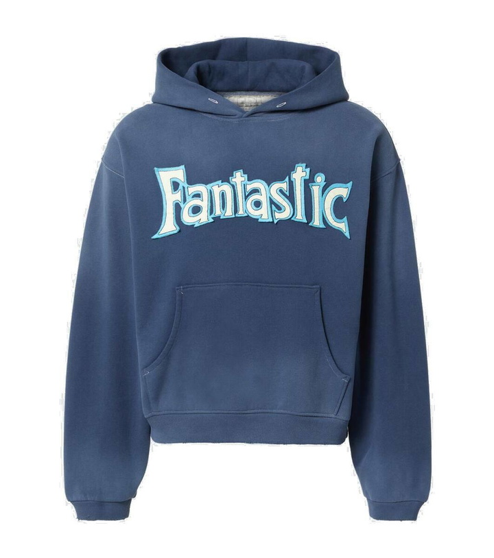 Erl Printed Vintage Fleece Hoodie Knit Red Hoodies ERL 