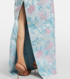 Markarian Yolanda floral off-shoulder brocade gown