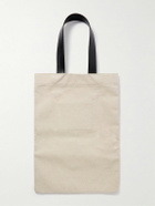 Jil Sander - Logo-Print Leather-Trimmed Canvas Tote Bag