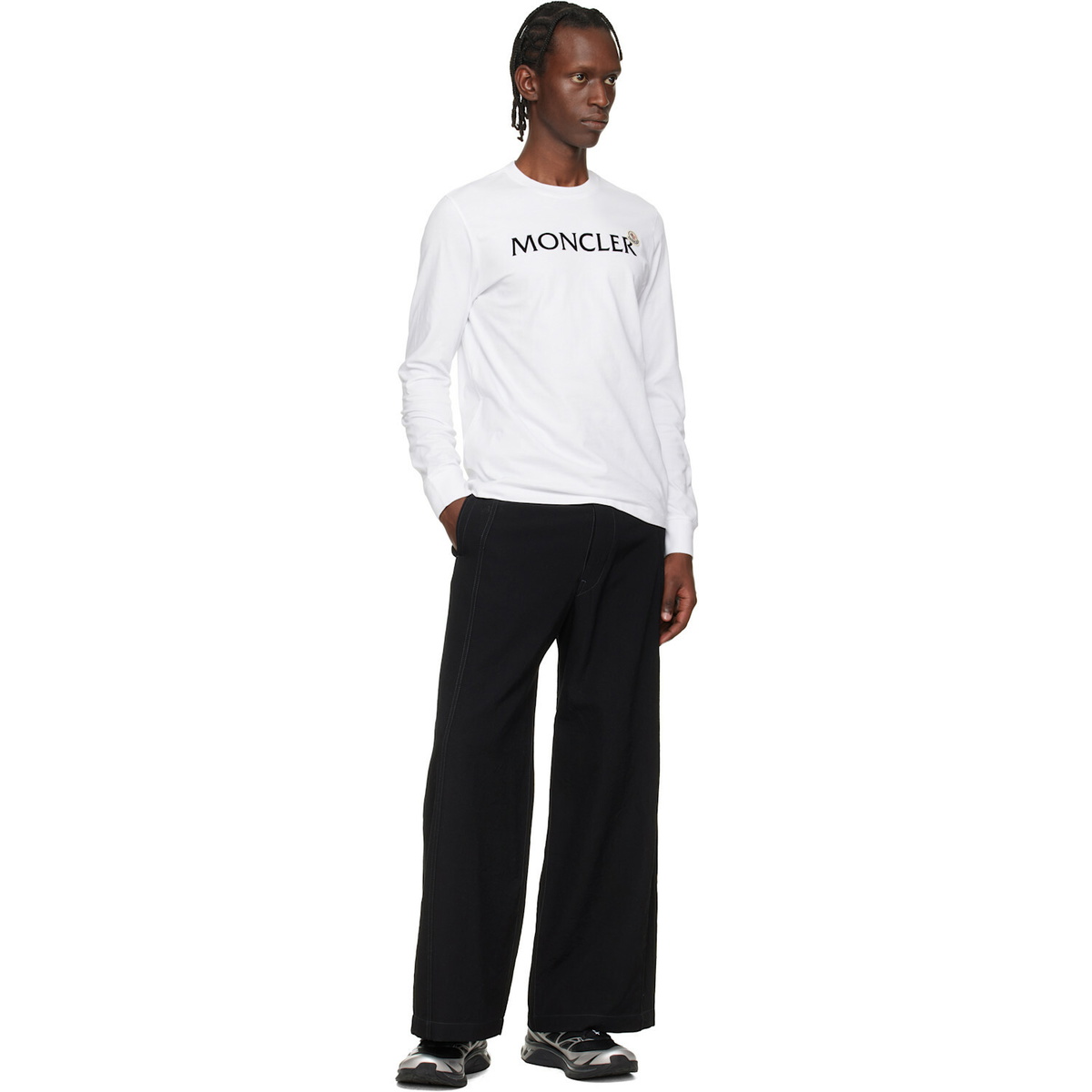 Moncler White Logo Cotton Sweatshirt