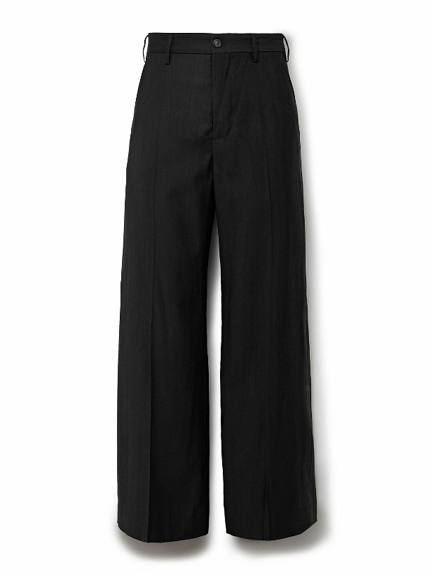 Photo: Our Legacy - Sailor Wide-Leg Crinkled-Twill Trousers - Black