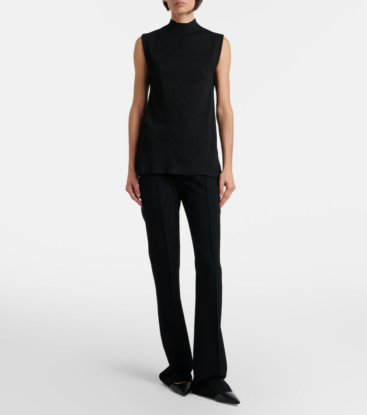 The Row Fabien wool cady flared pants