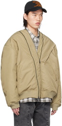 Y/Project Beige Double Zip Bomber Jacket