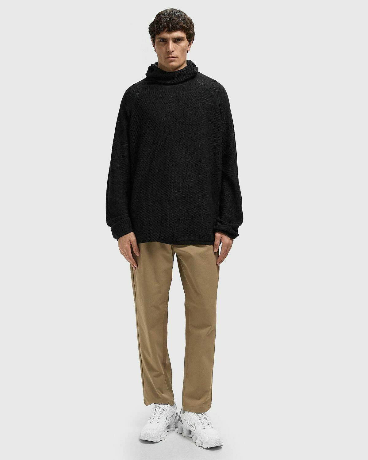 Goldwin 0 Perforated Wholegarment Knit Top Black Mens Hoody Goldwin