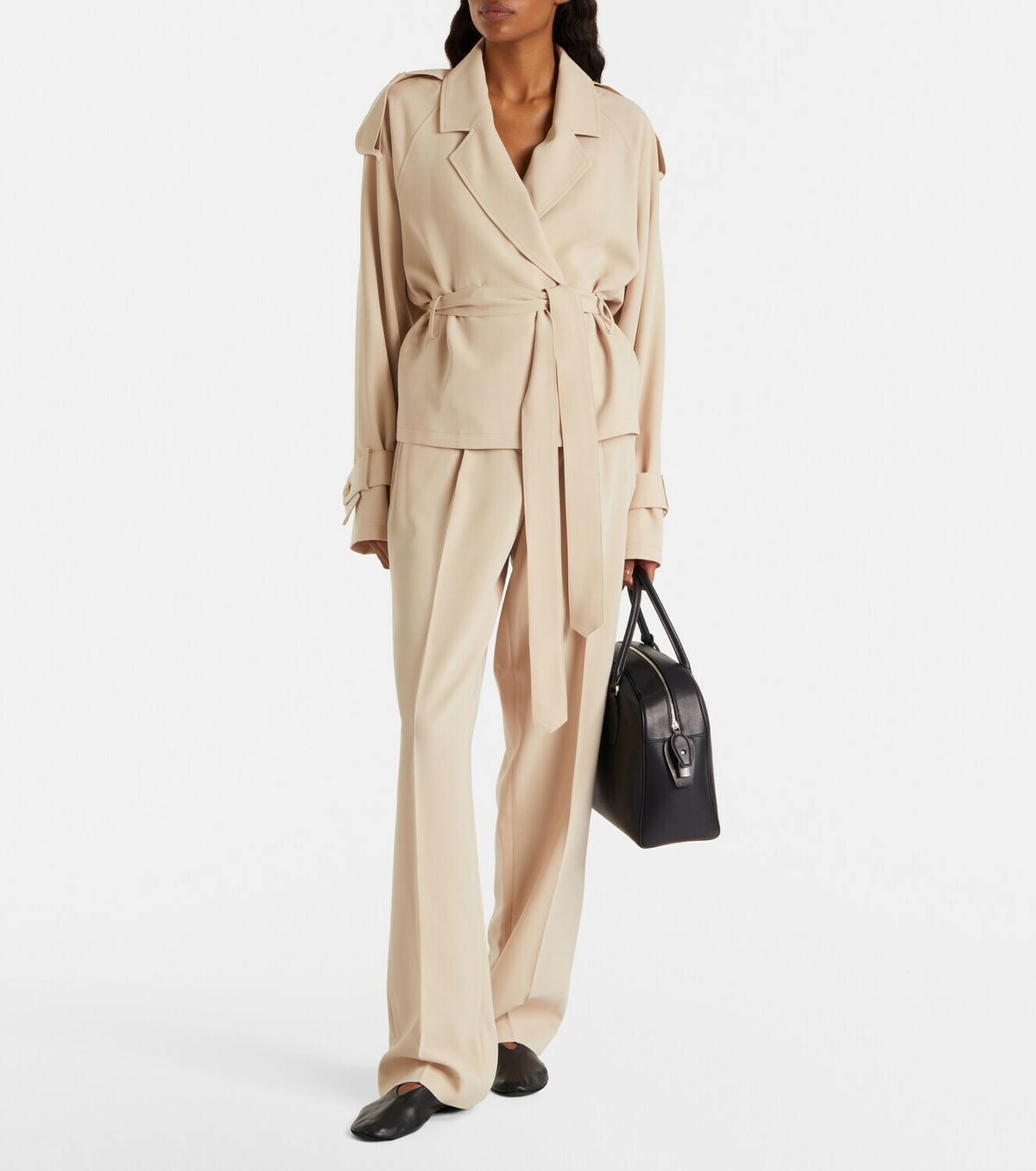 Aya Muse Soli belted double-breasted trench coat