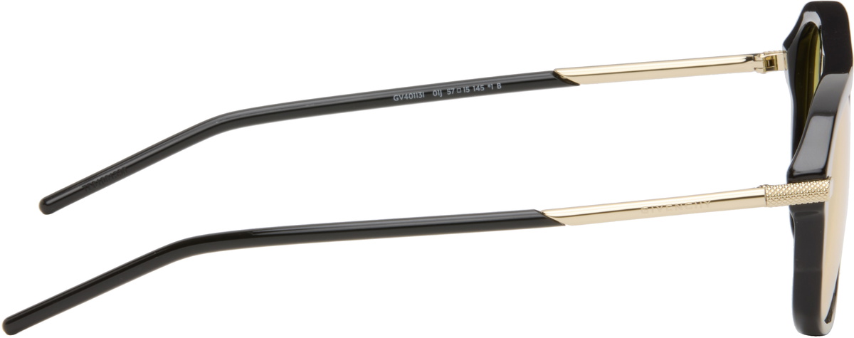 【関税込み】Givenchy ブラック GV One アビエイターサングラス Givenchy Black GV One Aviator Sunglasses Givenchy