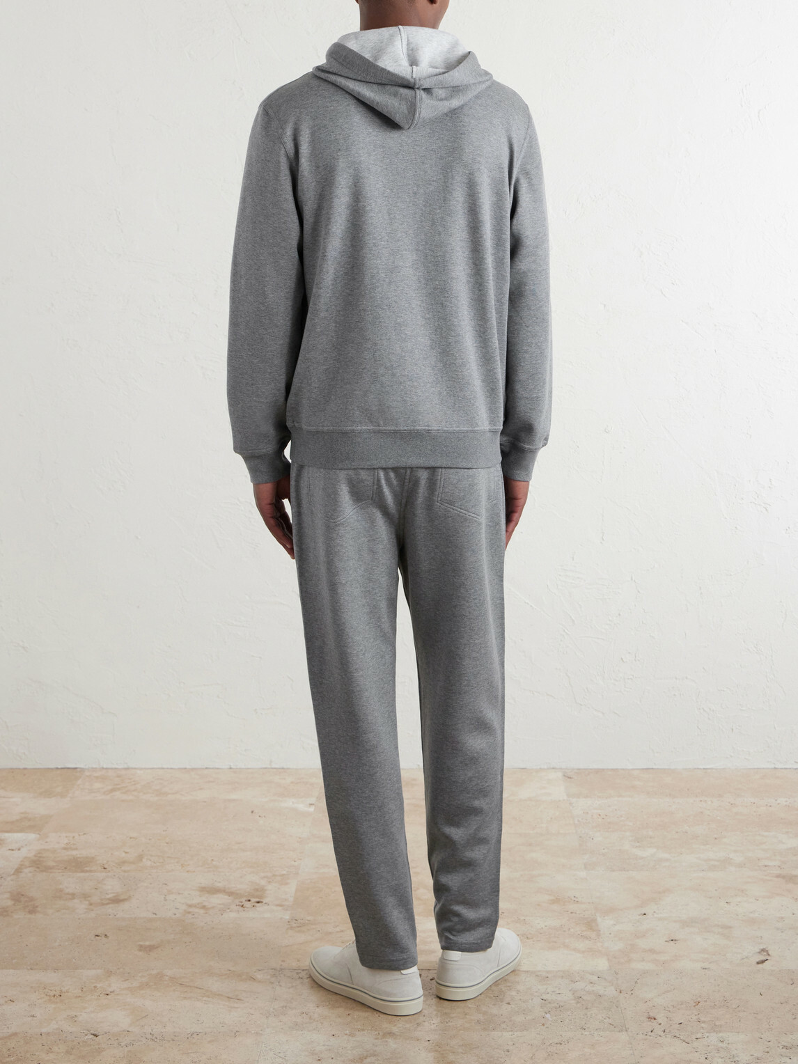 Brunello Cucinelli - Cotton-Blend Jersey Zip-Up Hoodie - Gray