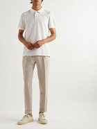 Etro - Logo-Embroidered Paisley-Print Cotton-Piqué Polo Shirt - White