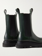 Bottega Veneta - Leather Chelsea Boots - Green