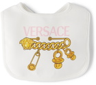 Versace Baby White 'Donatella' Chain Bodysuit & Bib Set