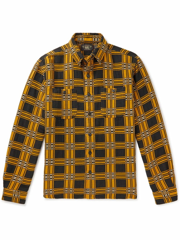 Photo: RRL - Checked Cotton-Flannel Shirt - Yellow