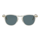 Garrett Leight Transparent and Blue Hampton Sunglasses