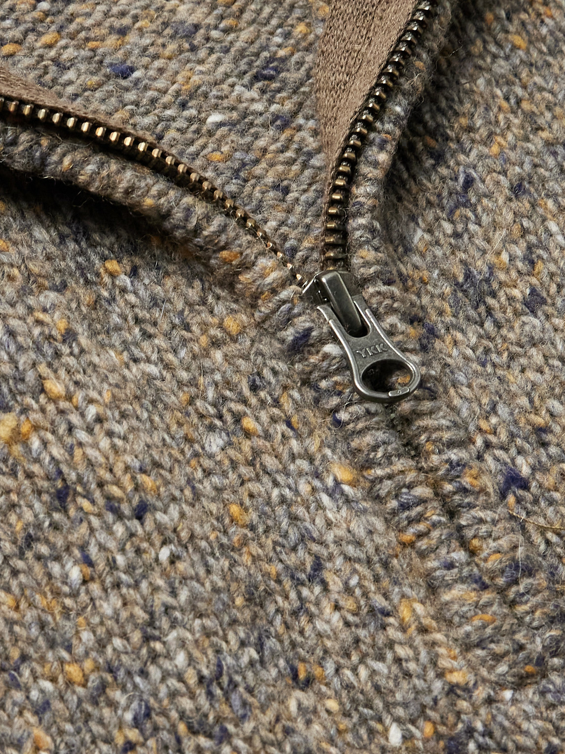 Hartford - Trucker Wool-Blend Half-Zip Sweater - Gray