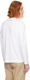 Comme des Garçons Shirt White Printed Long Sleeve T-Shirt