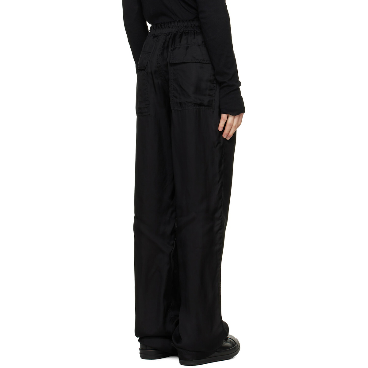 Rick Owens Black Tower Dietrich Drawstring Trousers