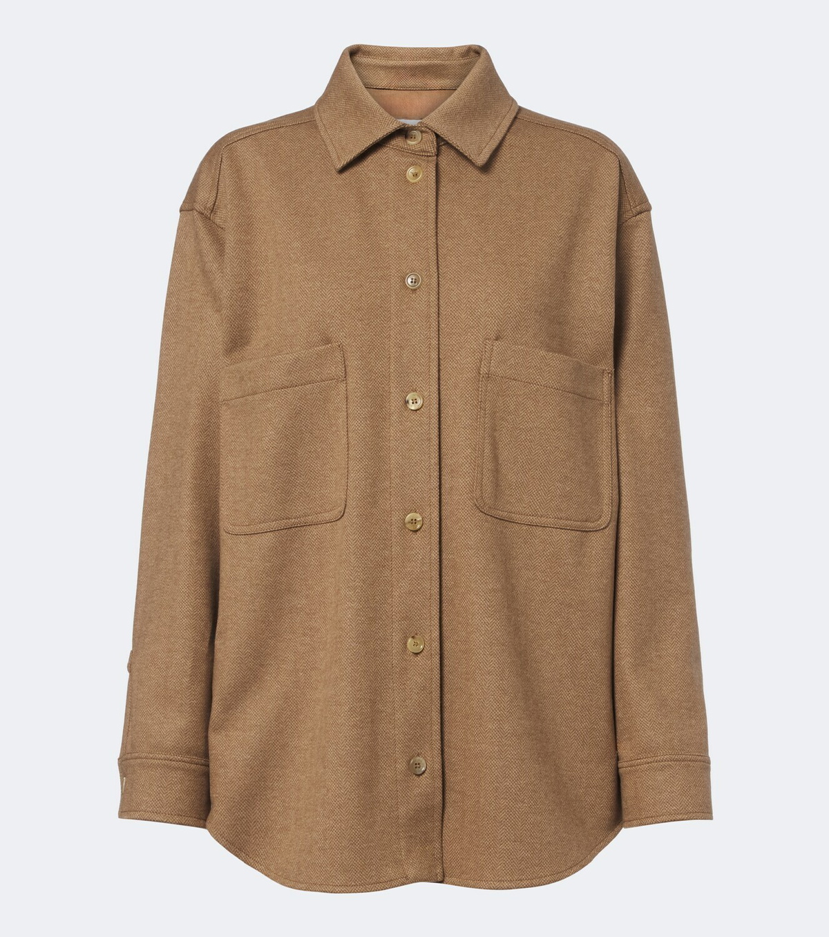 Max Mara Camel hair and wool-blend shirt
