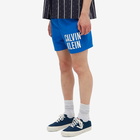 Calvin Klein Men's Large Logo Swim Short in Pioneer Blue