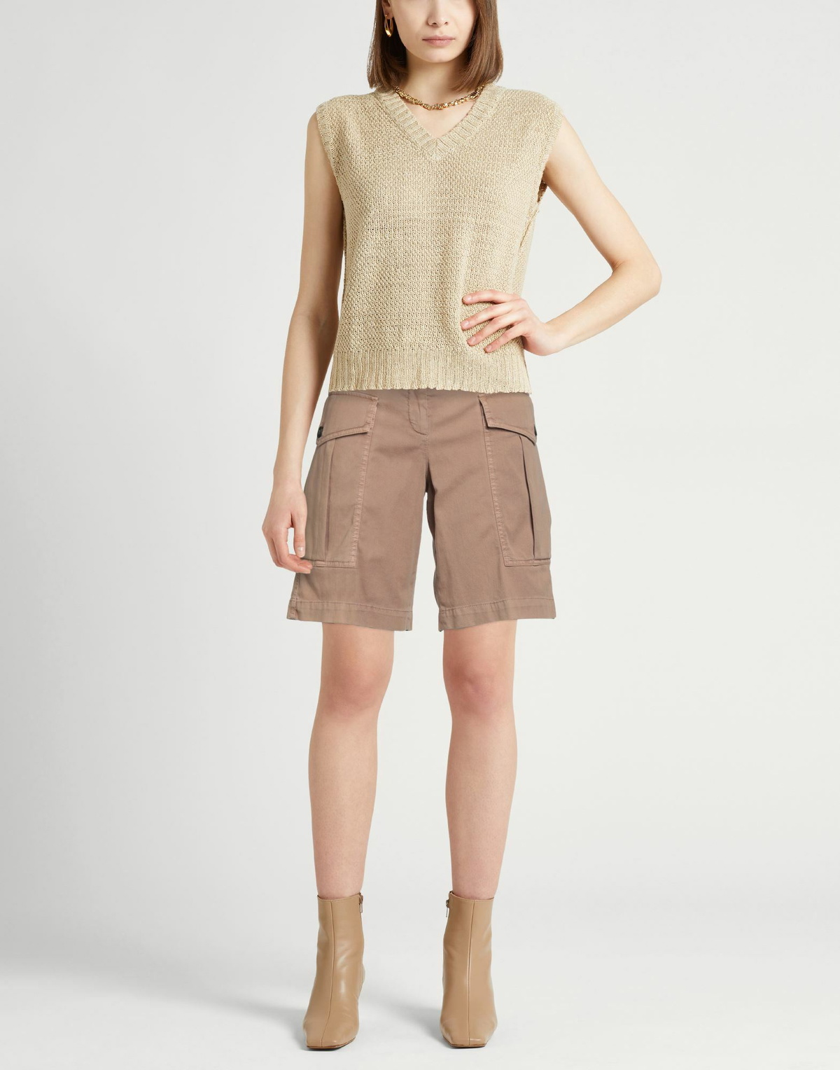 Peserico Womens Shorts & Bermuda Shorts Sand
