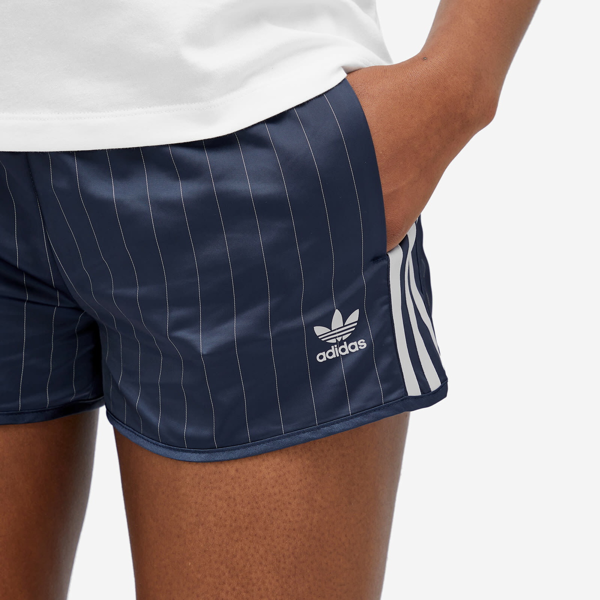 adidas x Sporty & Rich Track Shorts Baby Blue/Cream Size 2XS