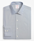 Brooks Brothers Men's Madison Relaxed-Fit Dress Shirt, Non-Iron Alternating Twin Stripe | Blue