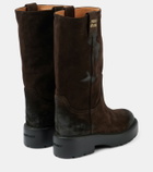 Miu Miu Logo suede ankle boots