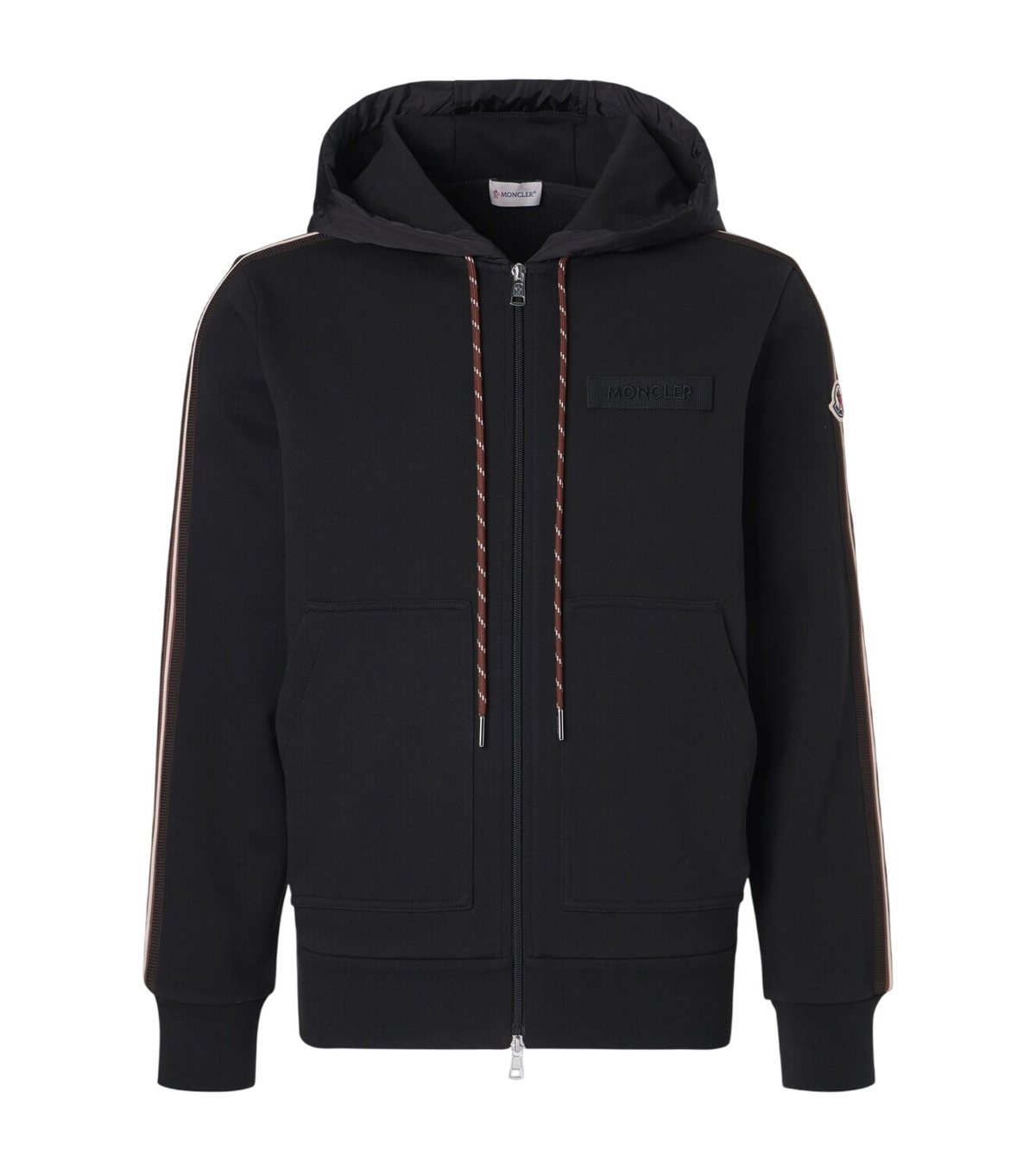 Moncler - Maglia Striped Loopback Cotton-Jersey Zip-Up Hoodie