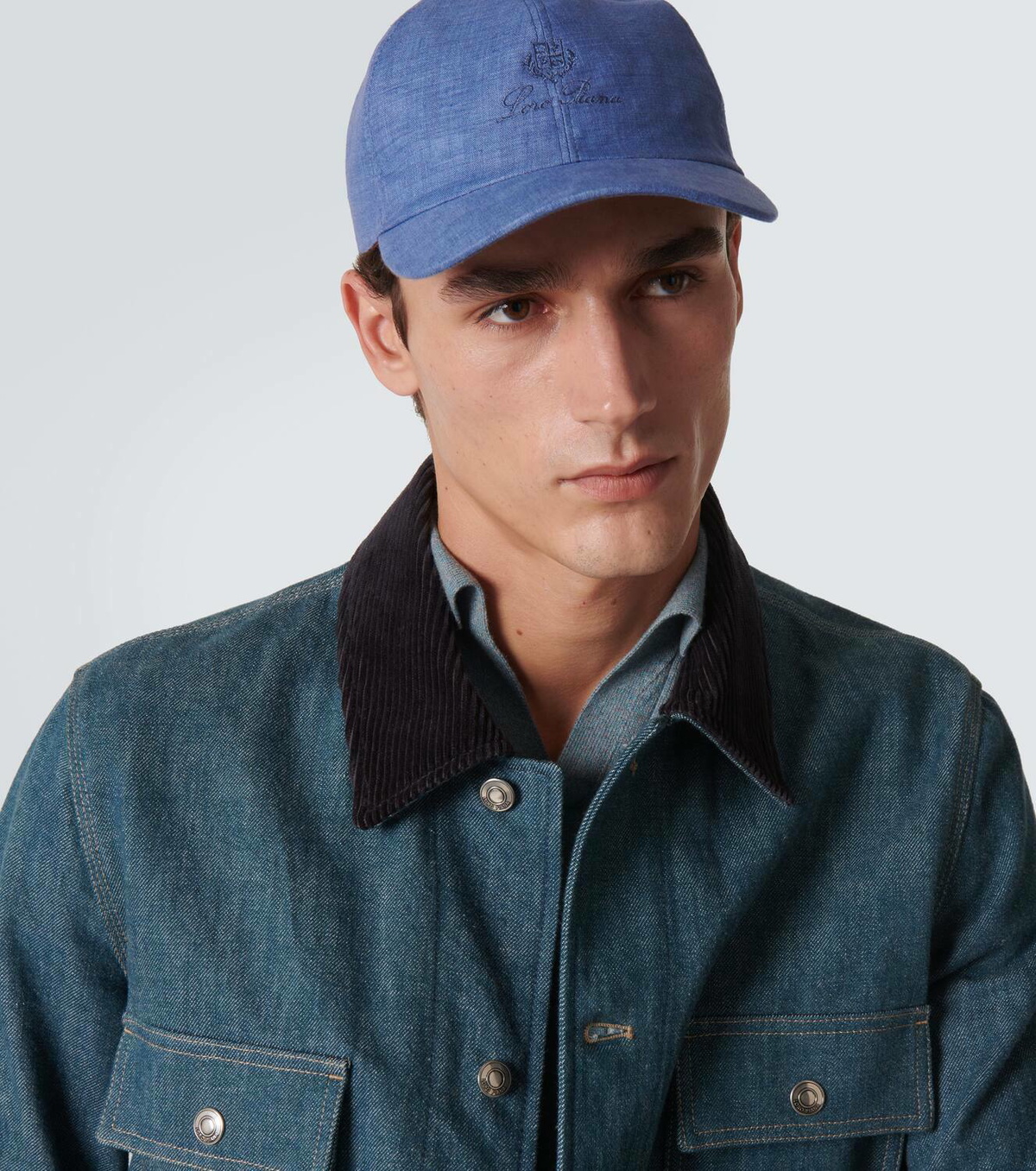 Loro Piana My Baseball logo denim baseball cap