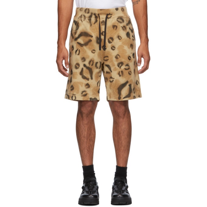 Photo: 1017 ALYX 9SM Tan and Black Terry Leopard Shorts
