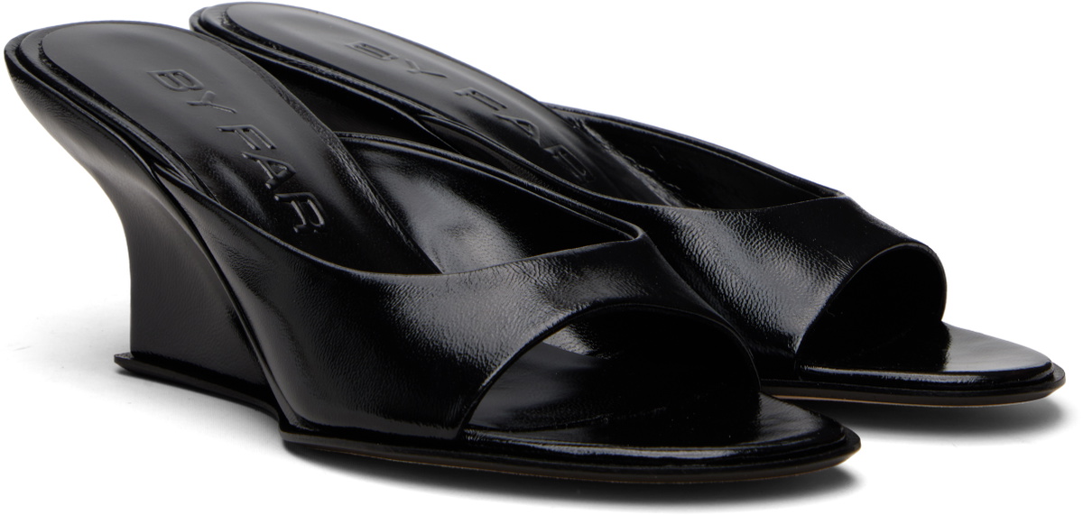 BY FAR Black Caroo Heeled Sandals
