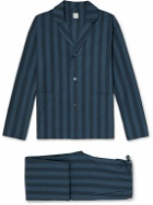 Paul Smith - Striped Cotton and Linen-Blend Pyjama Set - Blue