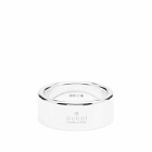 Gucci Men's Jewellery Tag Ring 9mm in Silver