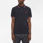 Fred Perry Authentic Men's Slim Fit Twin Tipped Polo Shirt in Navy/White