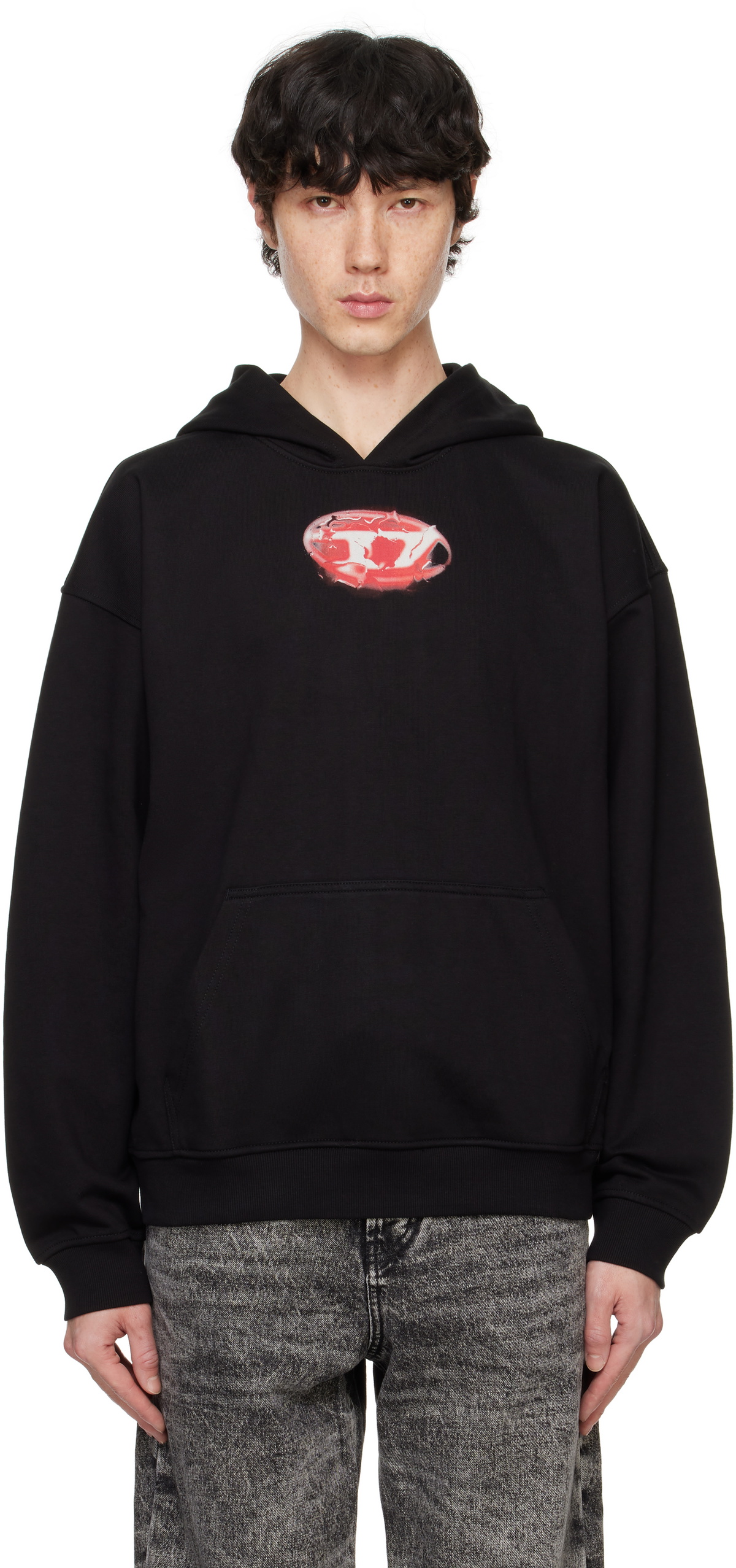 Diesel Black S-UBBER-A1 Hoodie Diesel