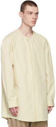 Hed Mayner Off-White Collarless Raglan Shirt