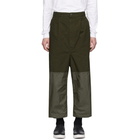 Comme des Garcons Homme Khaki Multi-Fabric Garment-Dyed Trousers