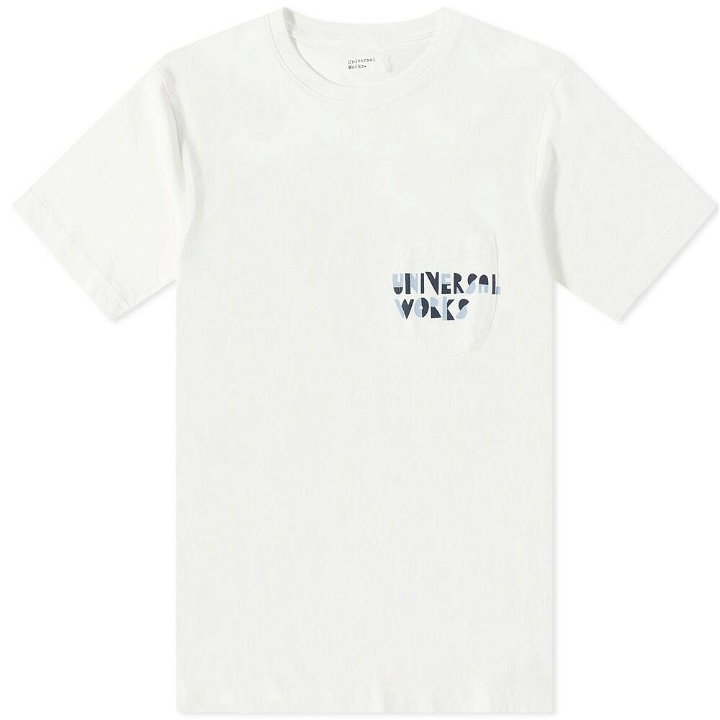 Photo: Universal Works Men's Pocket T-Shirt in Ecru