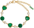 VEERT Green Onyx Freshwater Pearl Bracelet