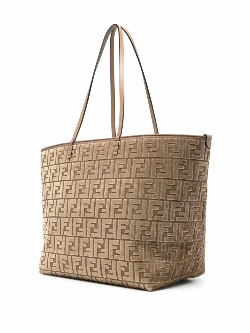 FENDI Brown Roll Large Tote Bag
