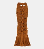 Balmain Twisted cutout maxi skirt