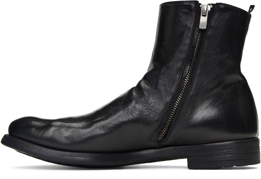 Officine Creative Black Hive 10 Zip-Up Boots Officine Creative