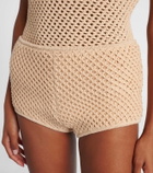 Elie Saab Crochet cotton-blend shorts