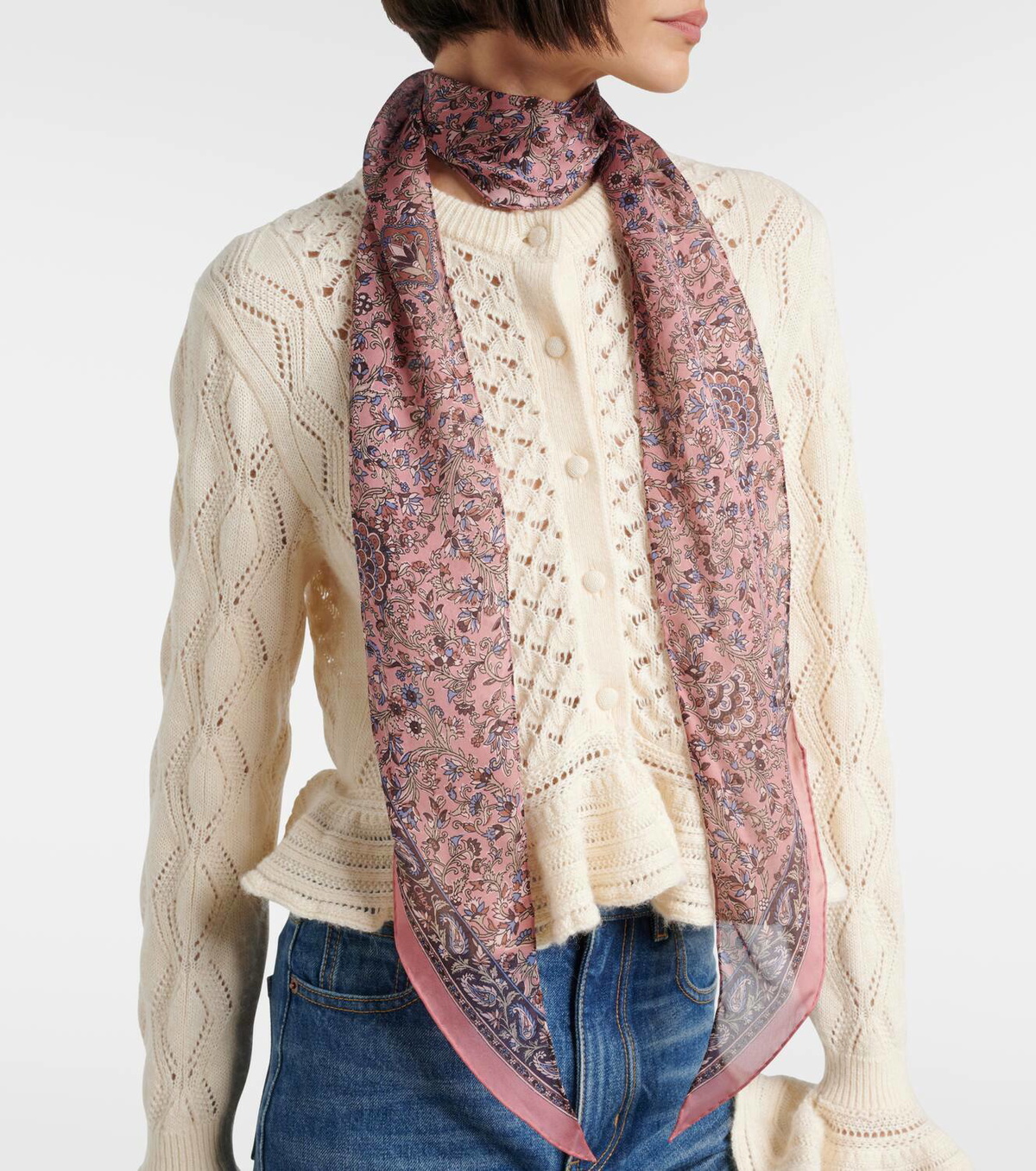 Chlo Paisley Silk Charmeuse Scarf Chloe Chlo Paisley Silk Charmeuse Scarf Chloe