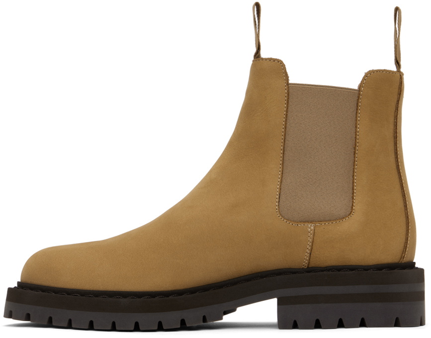Common Projects Tan Suede Chelsea Boots