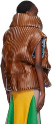 Stanley Raffington SSENSE Exclusive Brown & Blue Leather Vest