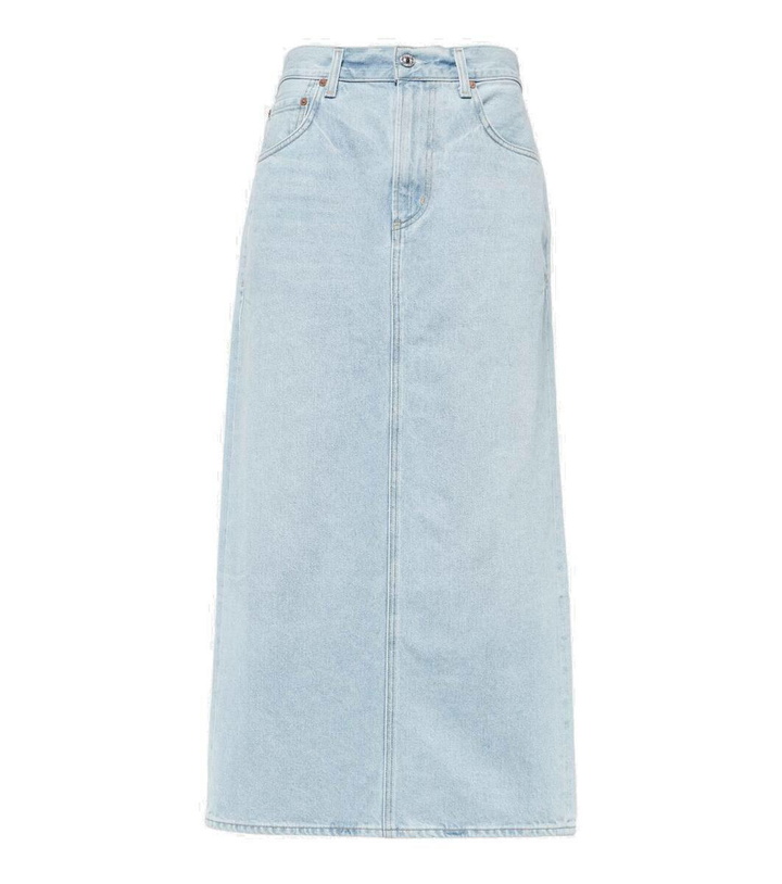 Photo: Citizens of Humanity Verona mid-rise denim midi skirt