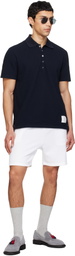 Thom Browne White Pique Loopback Sweat Shorts