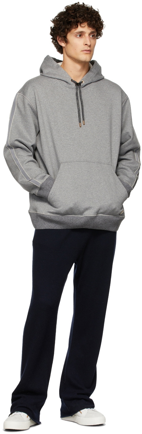 Agnona Grey Fleece Hoodie